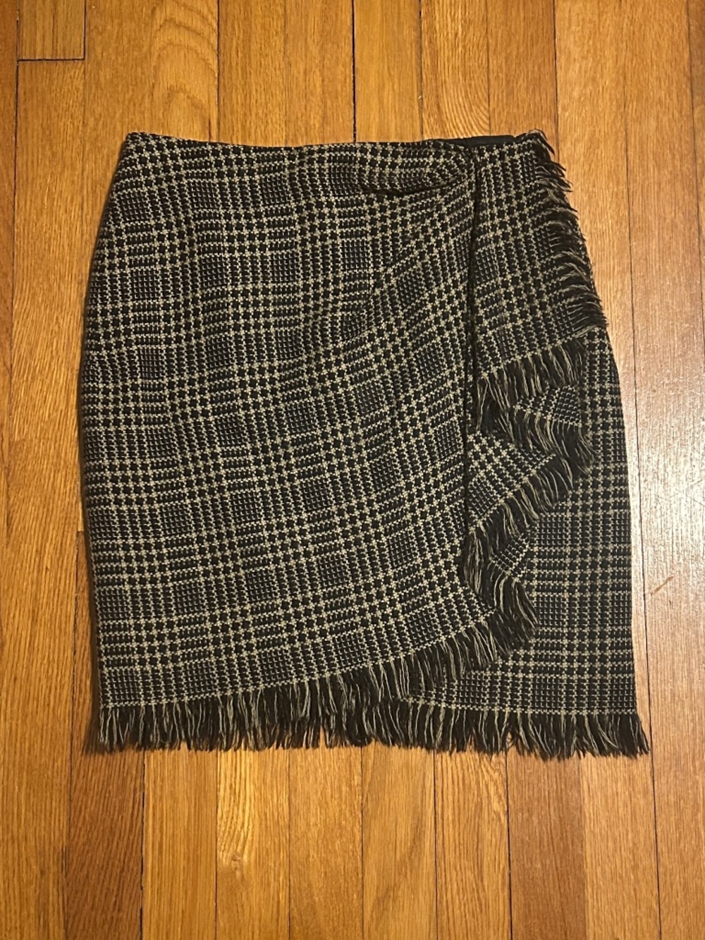Emanuel Ungaro Gold & Black Wool Skirt Women’s 6